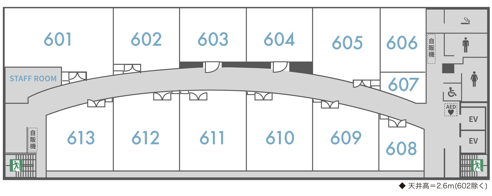RCC文化センター貸会議室6Fフロアマップ